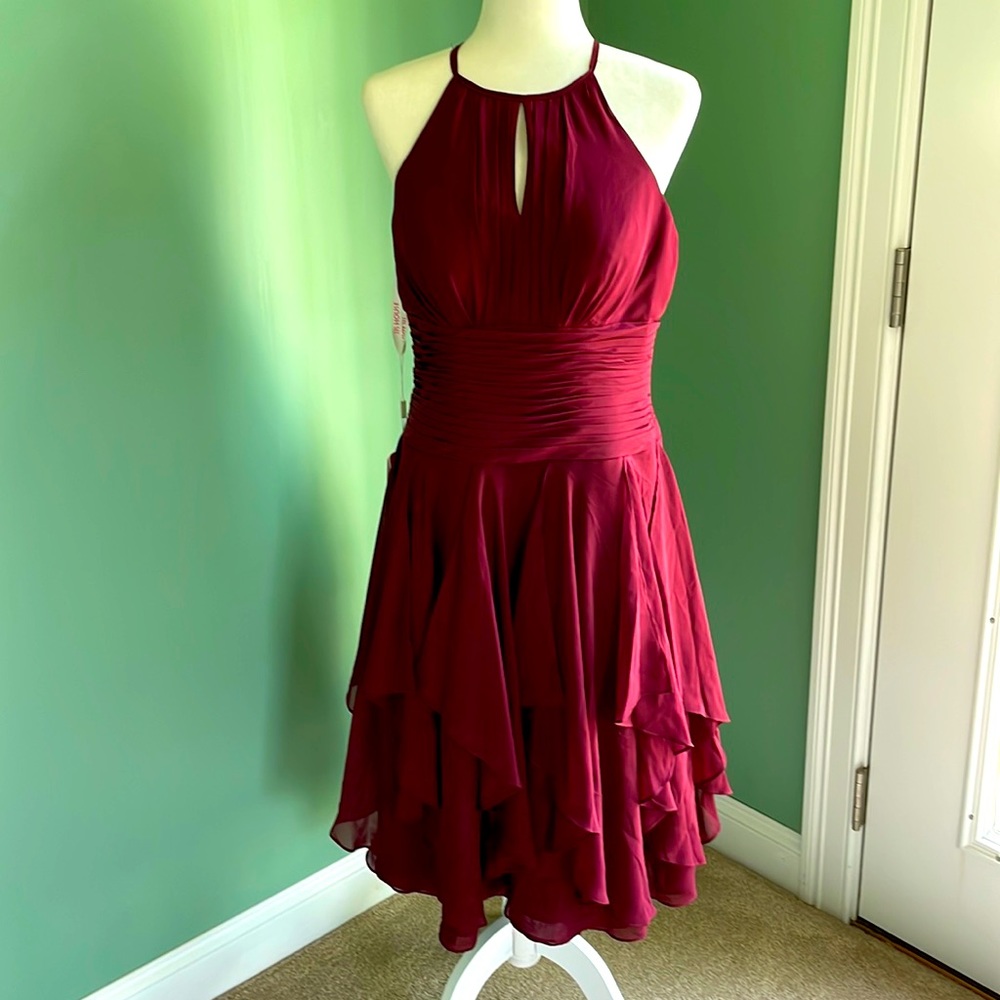 JJs House Wine Halter Midi Dress